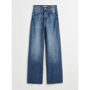 NWOT H&M High-waisted Blue Wide Leg Jeans